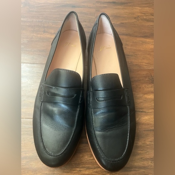 J Crew Ryan Penny Loafers Black Leather-Size 11 - Picture 7 of 13